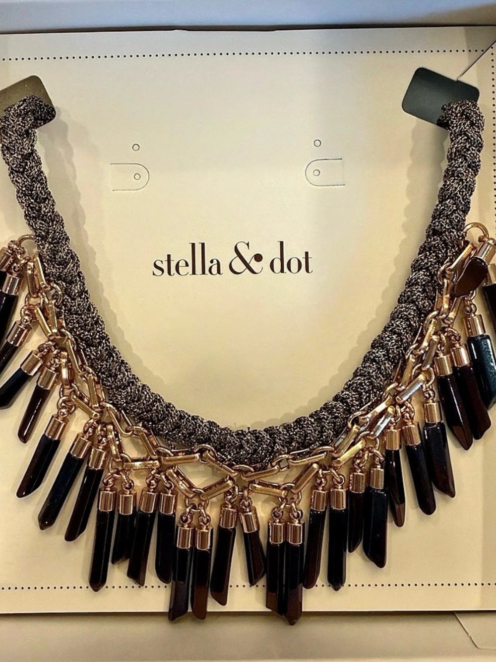 NWT- Stella & Dot Bora Fringe Necklace